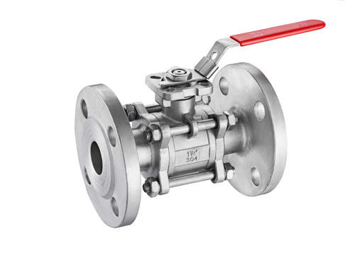 Q41f Industrial Control Valves , 3PC Ball Valve Ss304